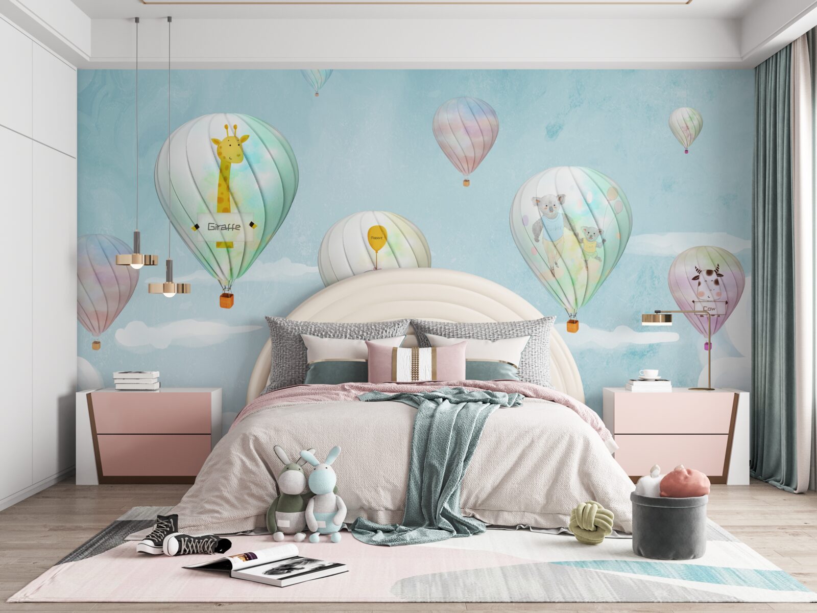 Fototapet animale în bile zburătoare