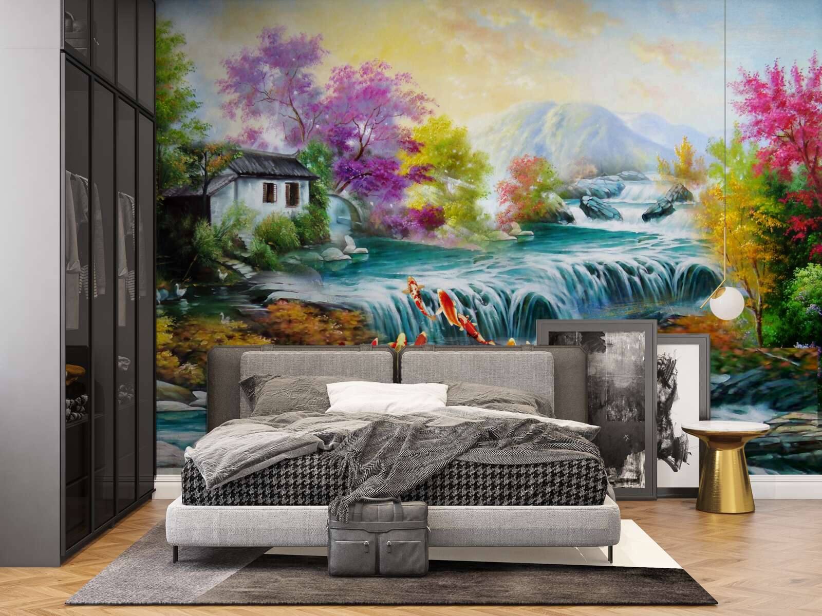 Fototapet o cascadă tronează prin casă toamna