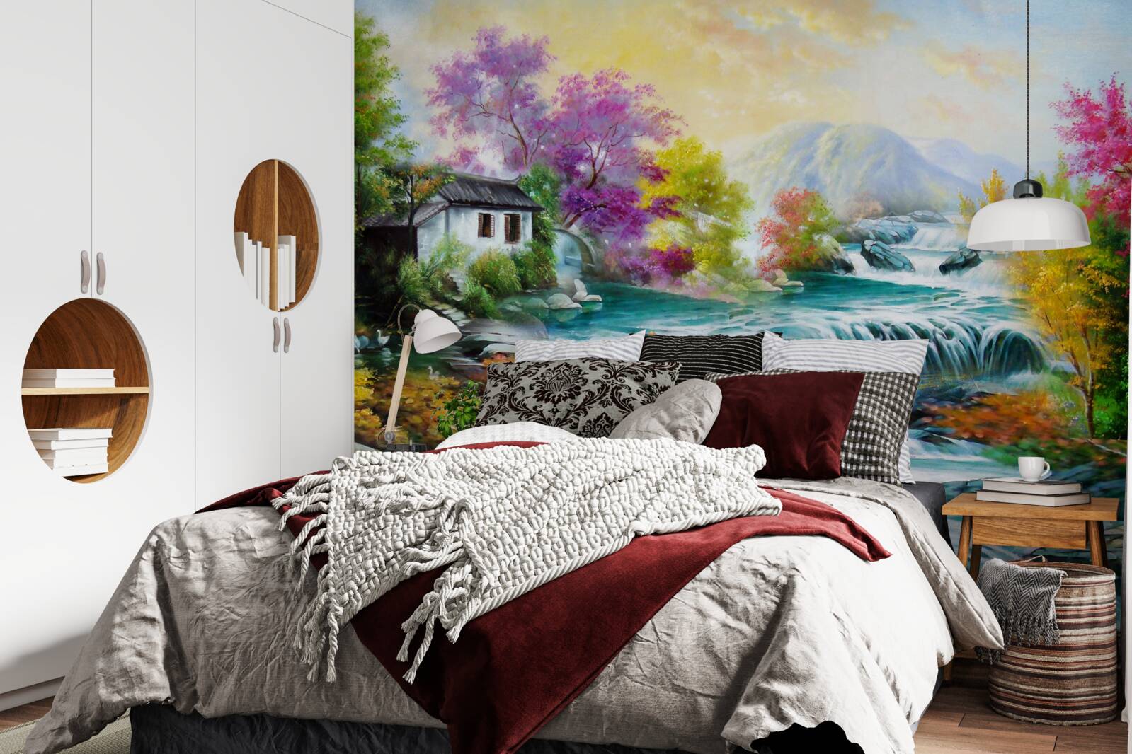 Fototapet o cascadă tronează prin casă toamna