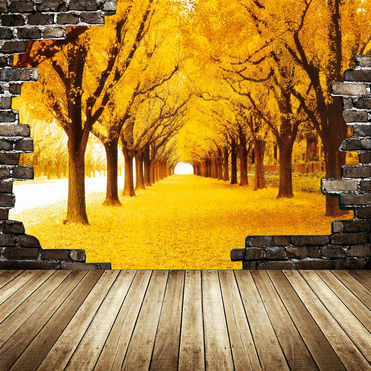Fototapet bulevardul era acoperit cu frunze galbene