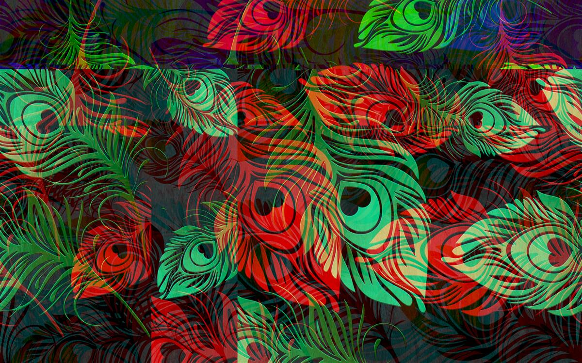 Fototapet pene aurii de o frumusețe incredibilă