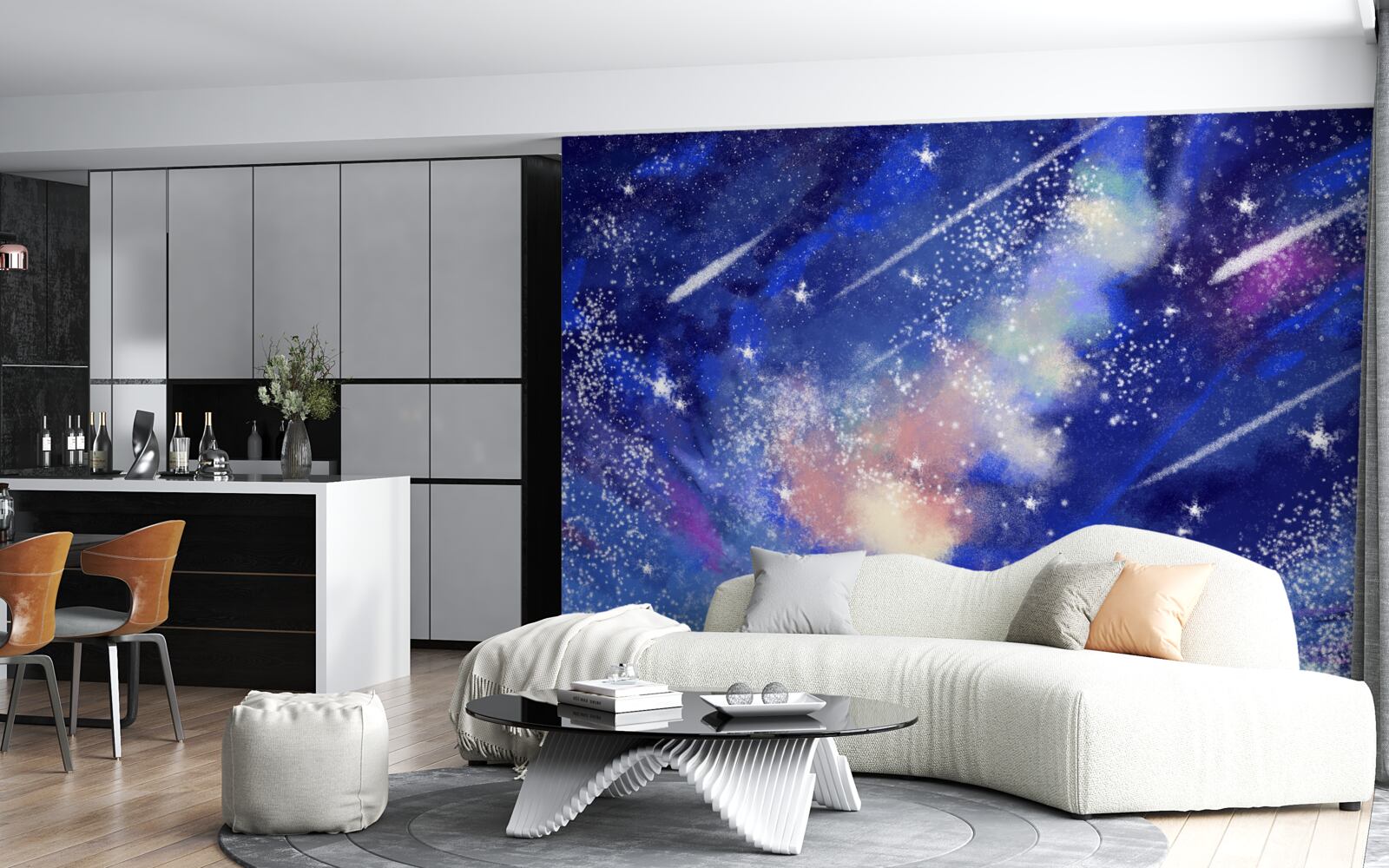 Fototapet cer albastru de noapte