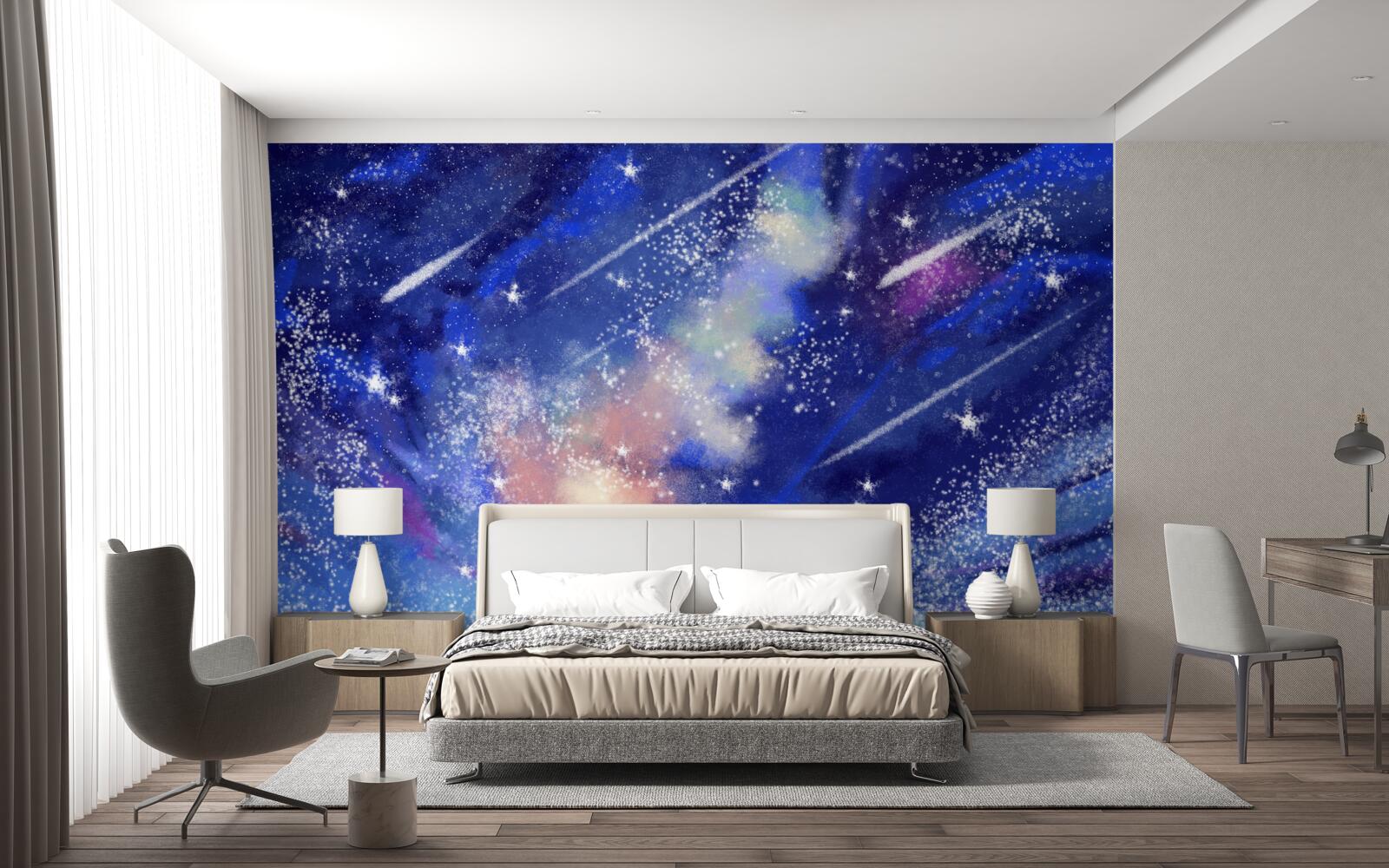 Fototapet cer albastru de noapte