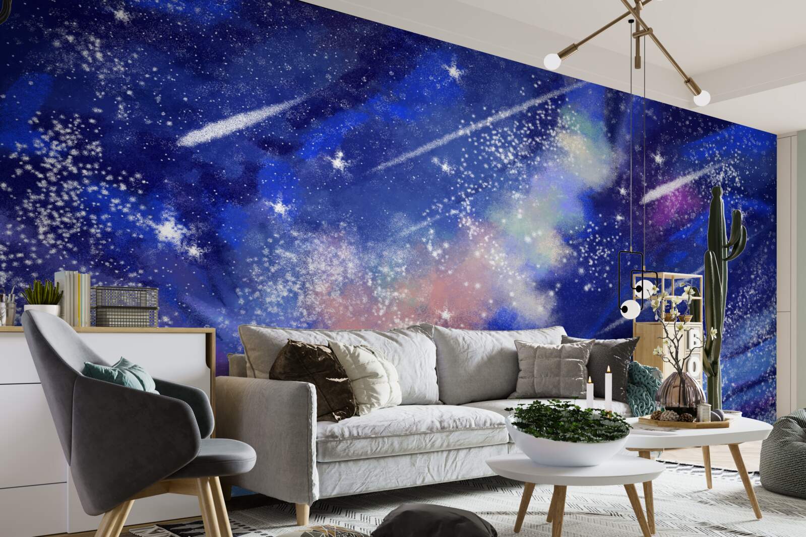 Fototapet cer albastru de noapte