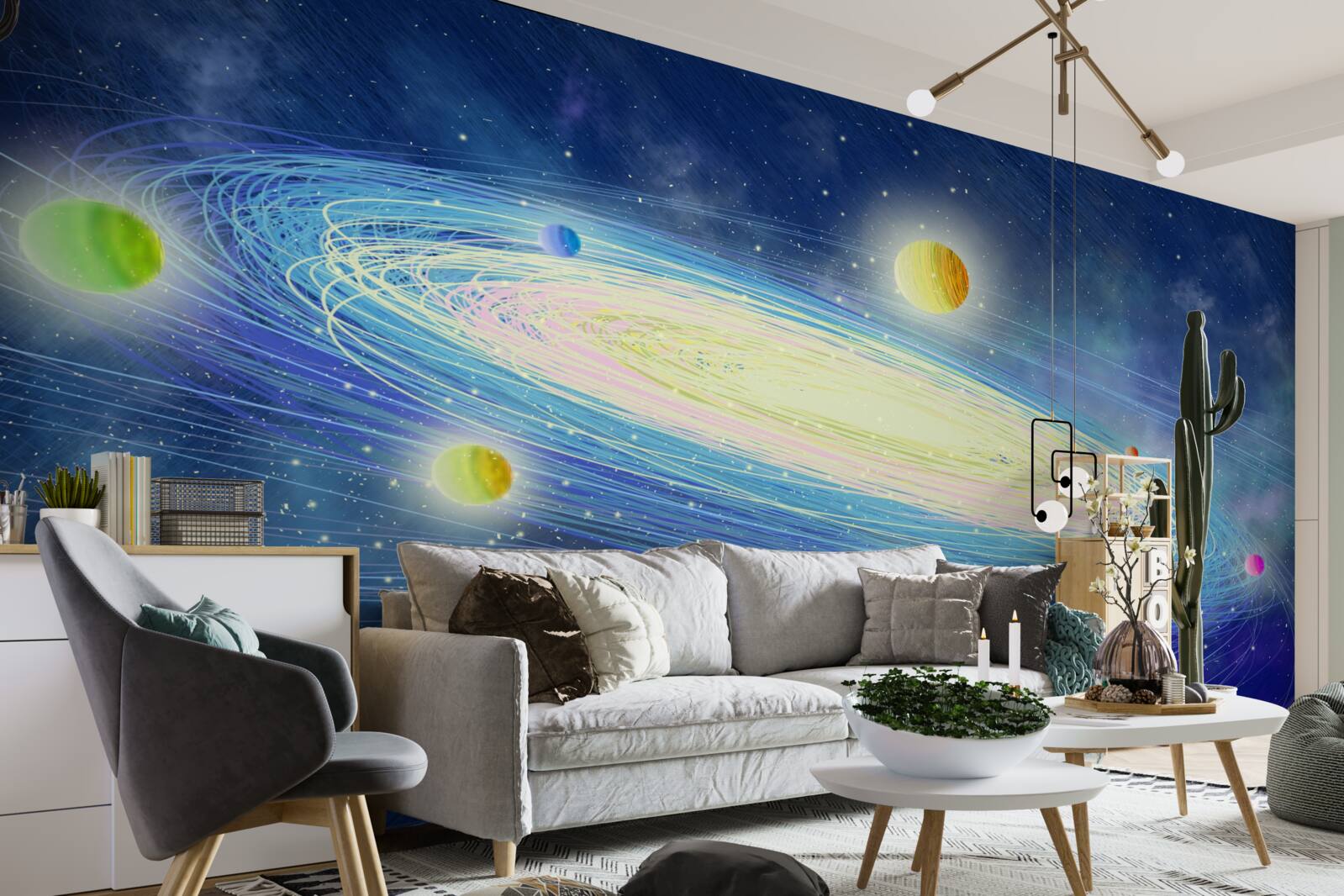 Fototapet revoluția planetelor în jurul stelei pe care o numim soare