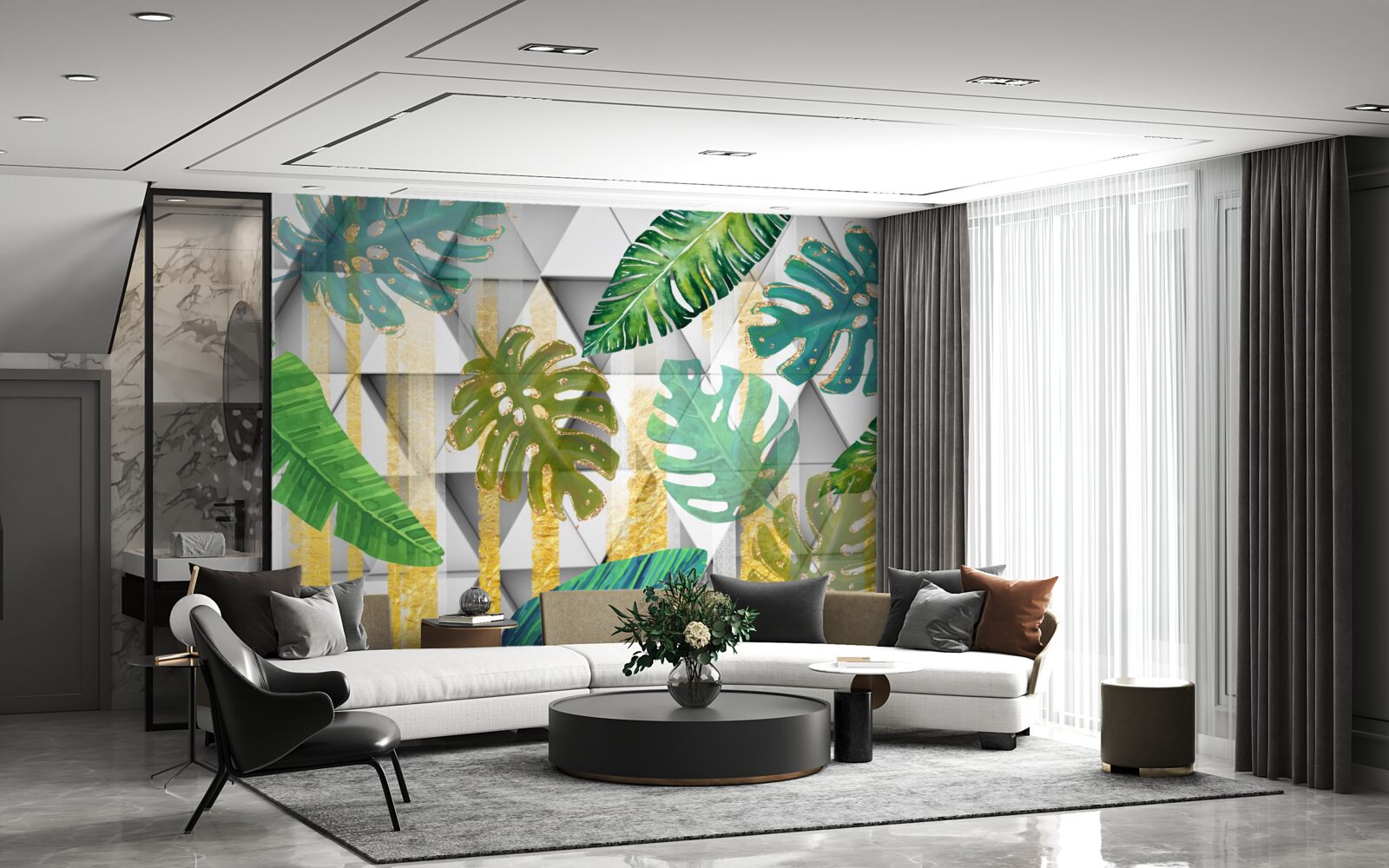 Fototapet diversitatea frunzișului tropical