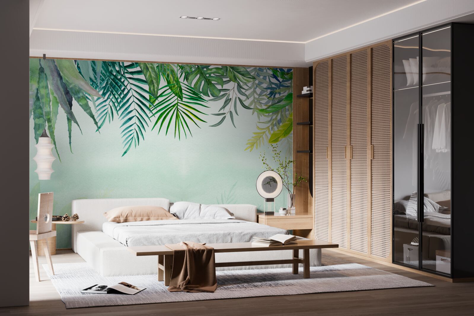 Fototapet ceață de dimineață în verde tropical