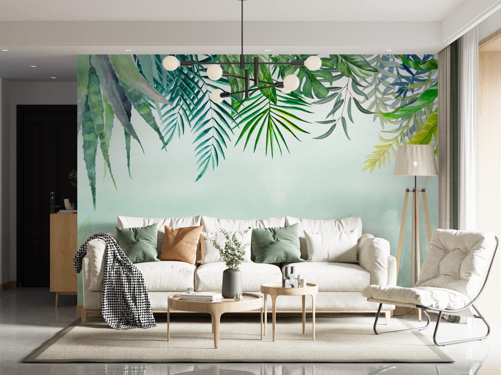 Fototapet ceață de dimineață în verde tropical