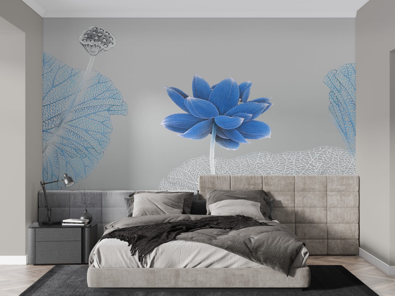 Fototapet floare de sticlă albastră