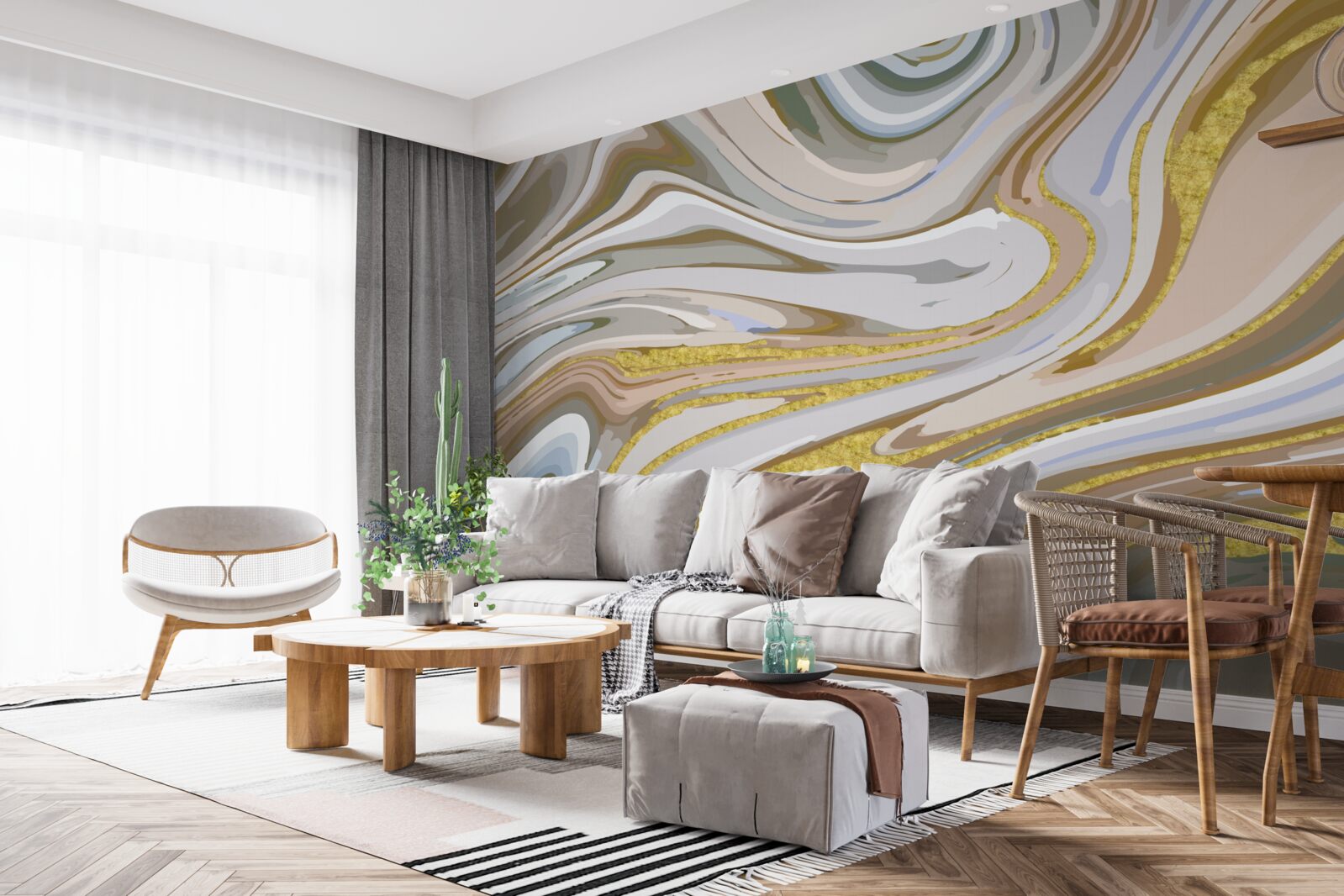 Fototapet Combinație de granule de nisip în timpul unei furtuni