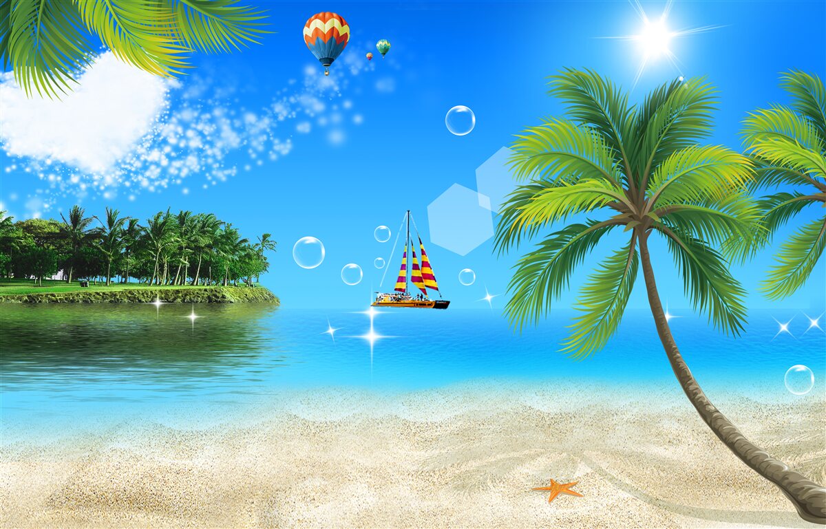 Fototapet vedere la mare și la coastă