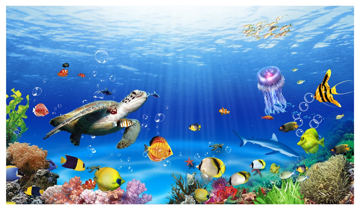 Fototapet măreția regatului subacvatic