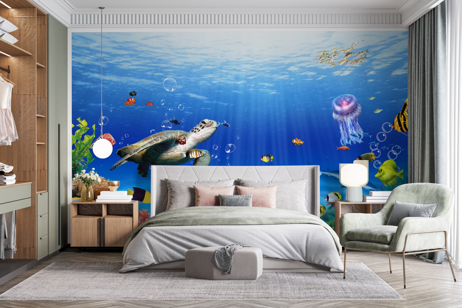 Fototapet măreția regatului subacvatic