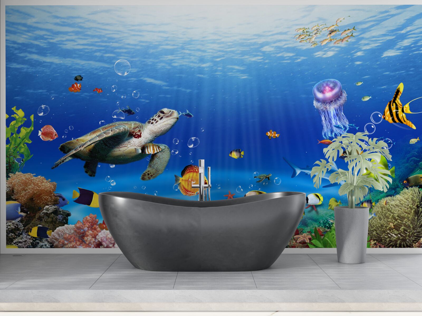 Fototapet măreția regatului subacvatic
