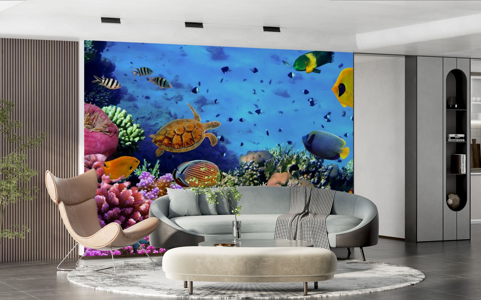 Fototapet Adâncul mării este plin de viață subacvatică