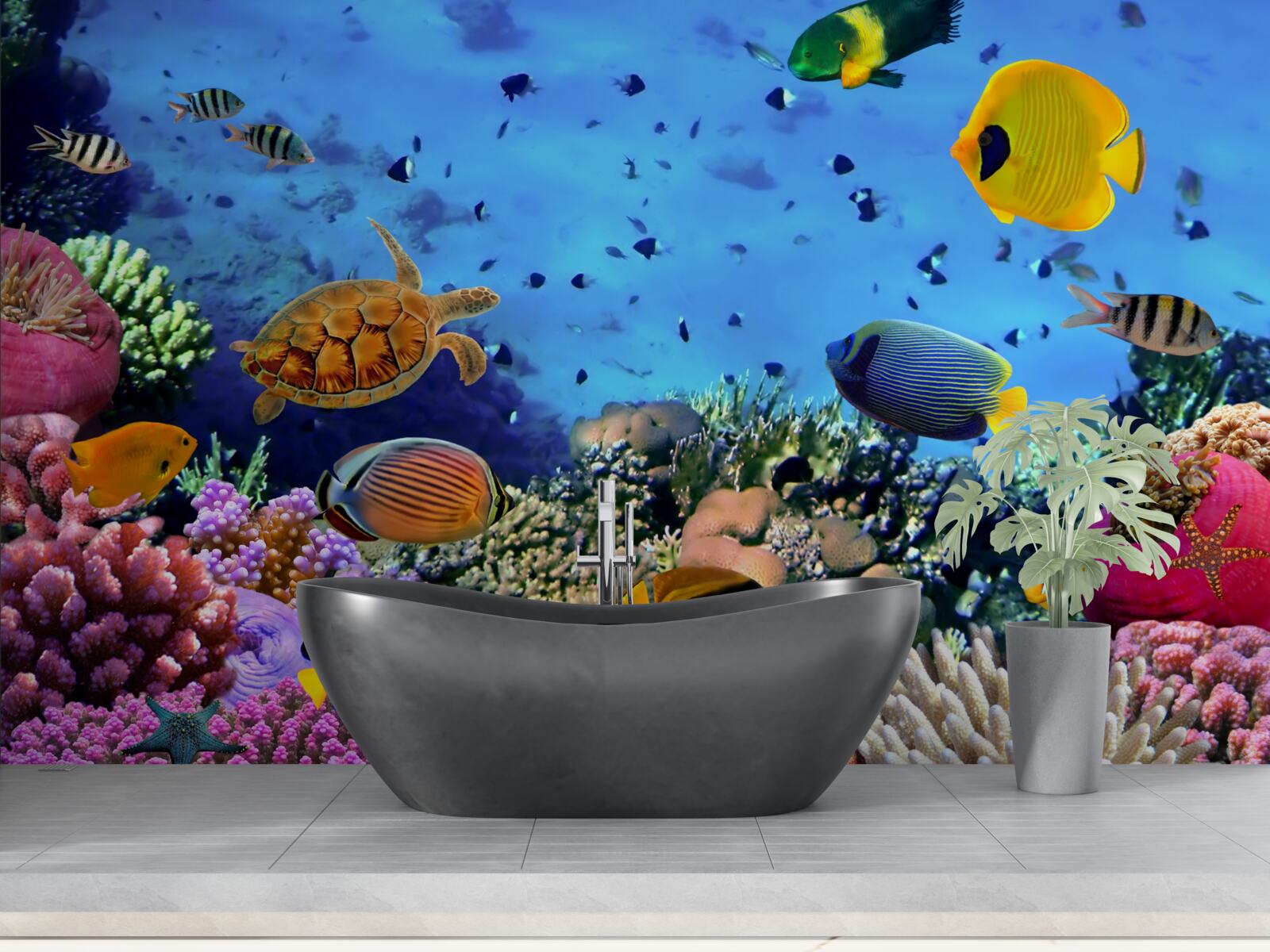 Fototapet Adâncul mării este plin de viață subacvatică