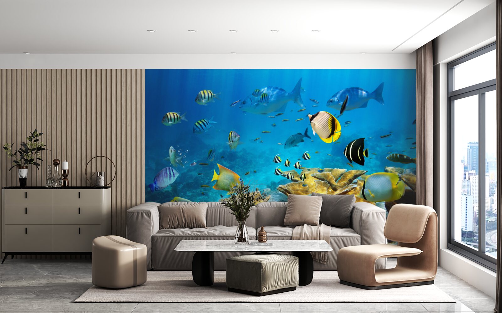 Fototapet creaturi marine drăguțe