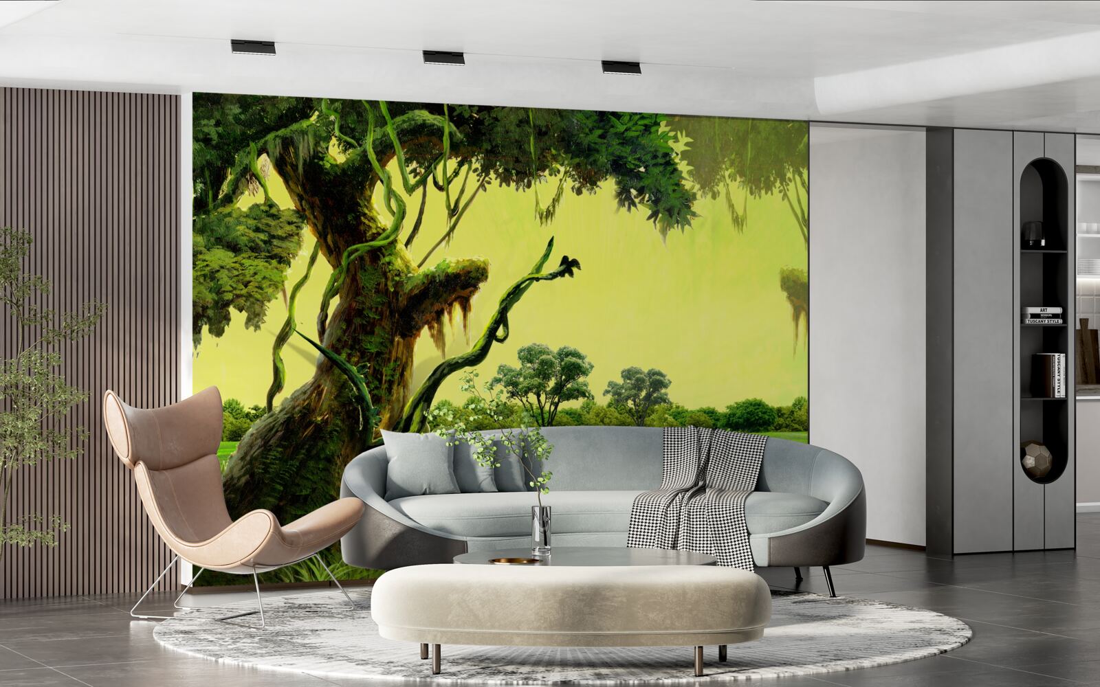 Fototapet pădure verde uluitoare