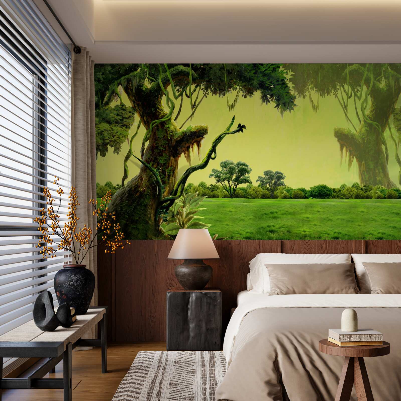 Fototapet pădure verde uluitoare