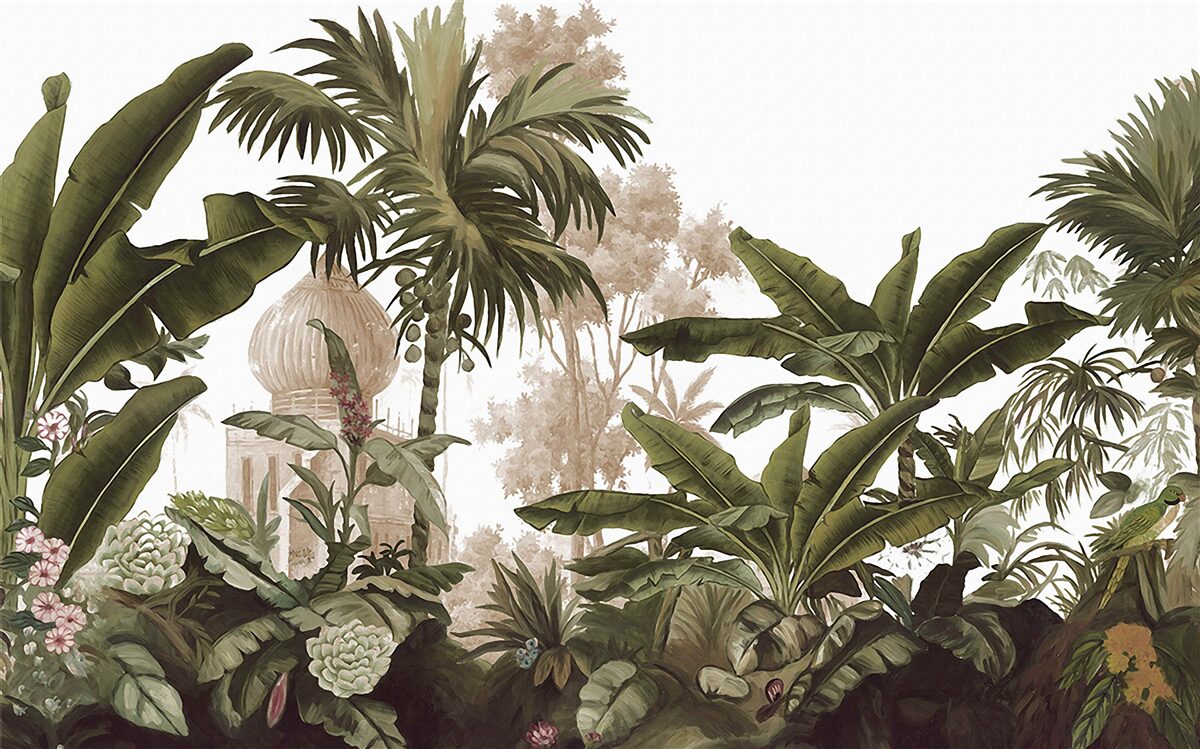 Fototapet sanctuar printre tufișurile verzi