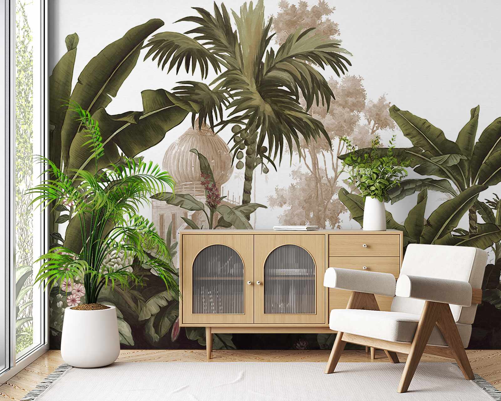 Fototapet sanctuar printre tufișurile verzi