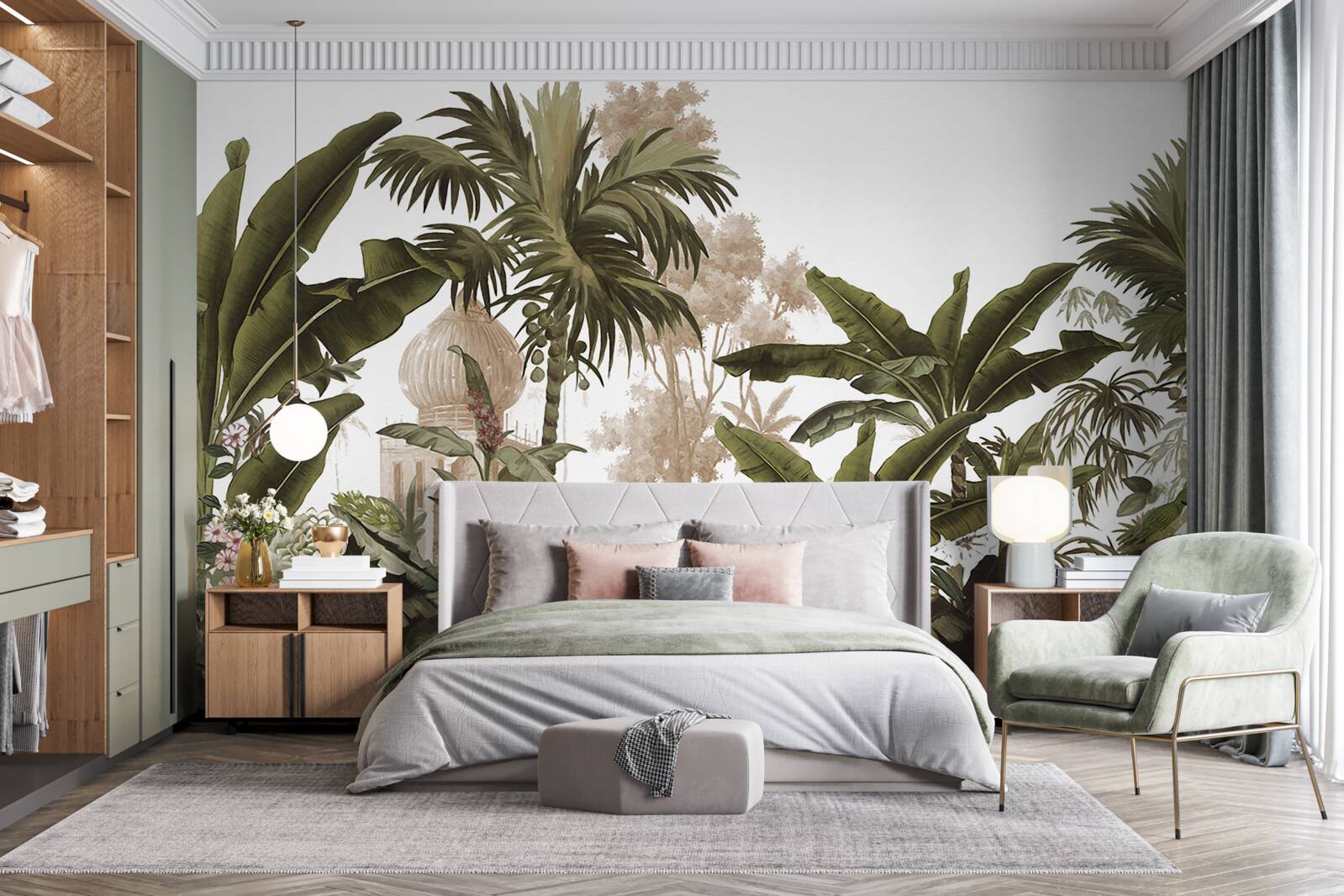 Fototapet sanctuar printre tufișurile verzi