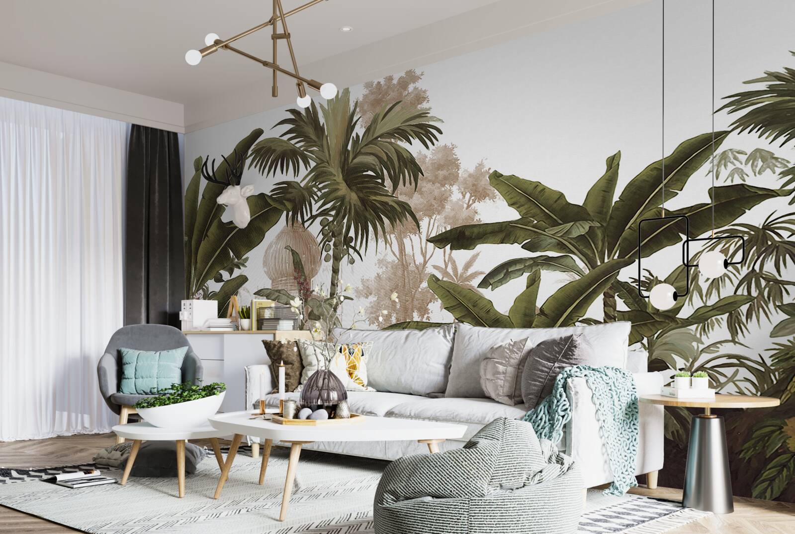 Fototapet sanctuar printre tufișurile verzi