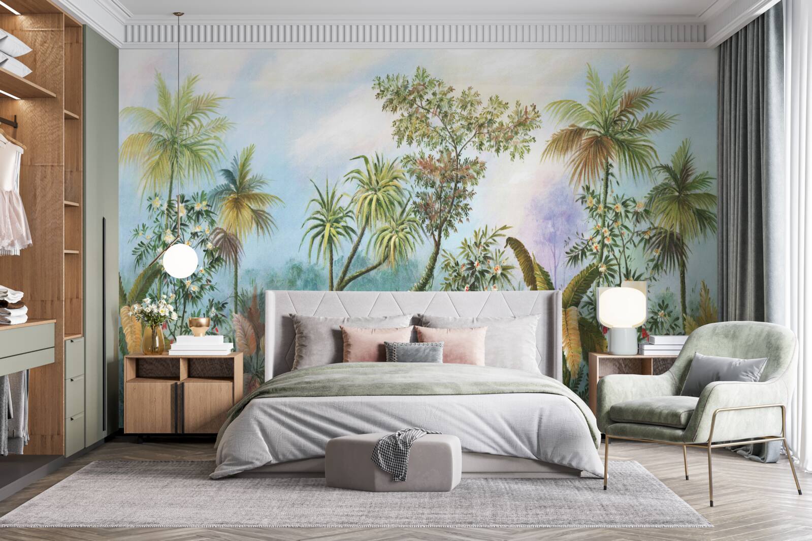 Fototapet biodiversitatea zilnică a vegetației din zonele forestiere