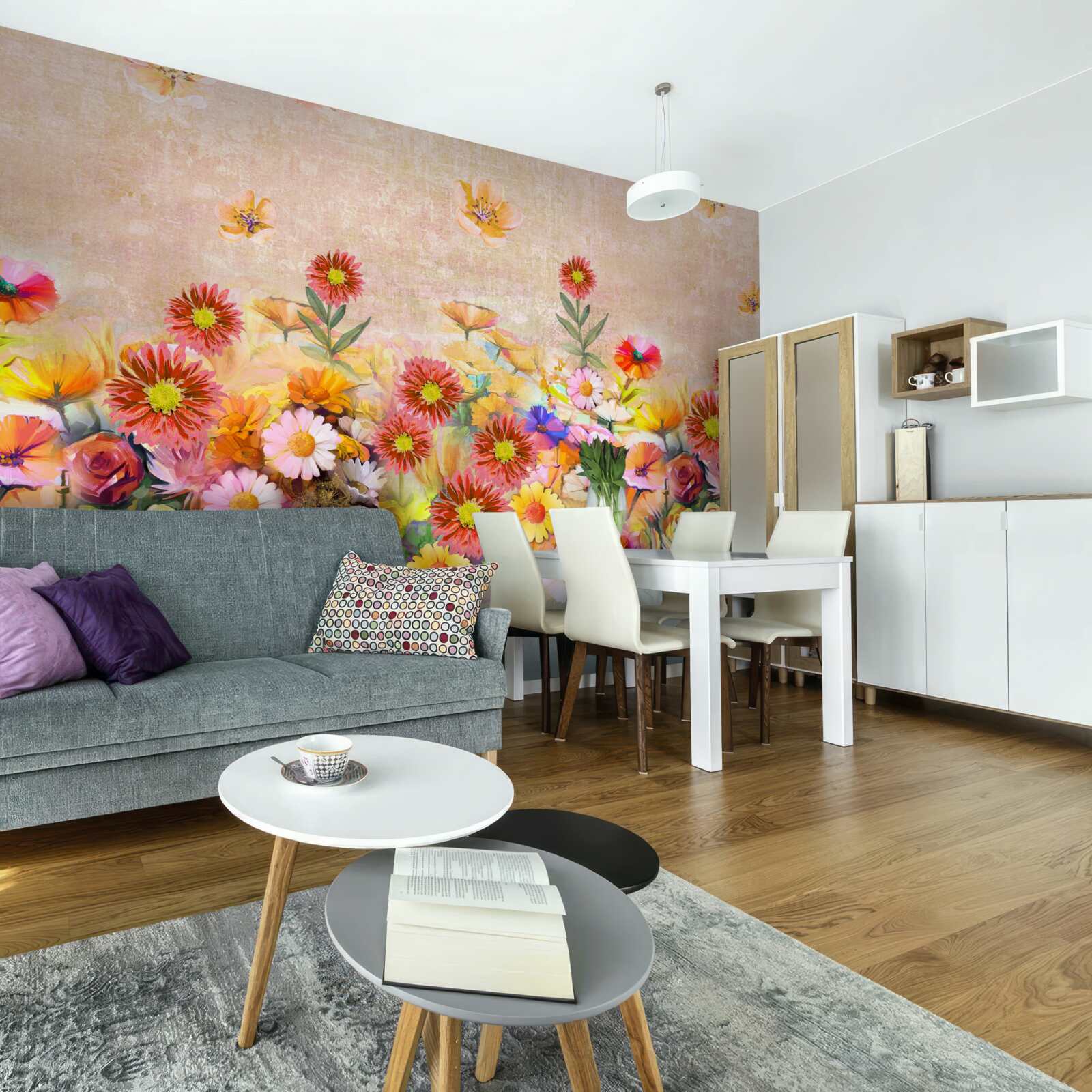 Fototapet flori colorate de diferite tipuri