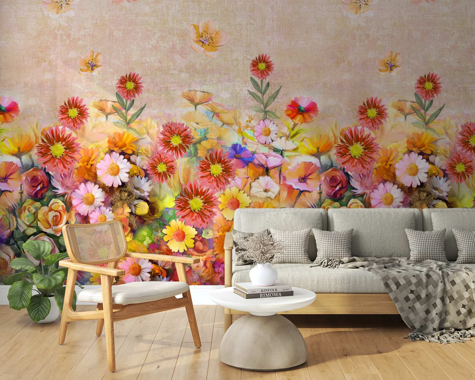 Fototapet flori colorate de diferite tipuri