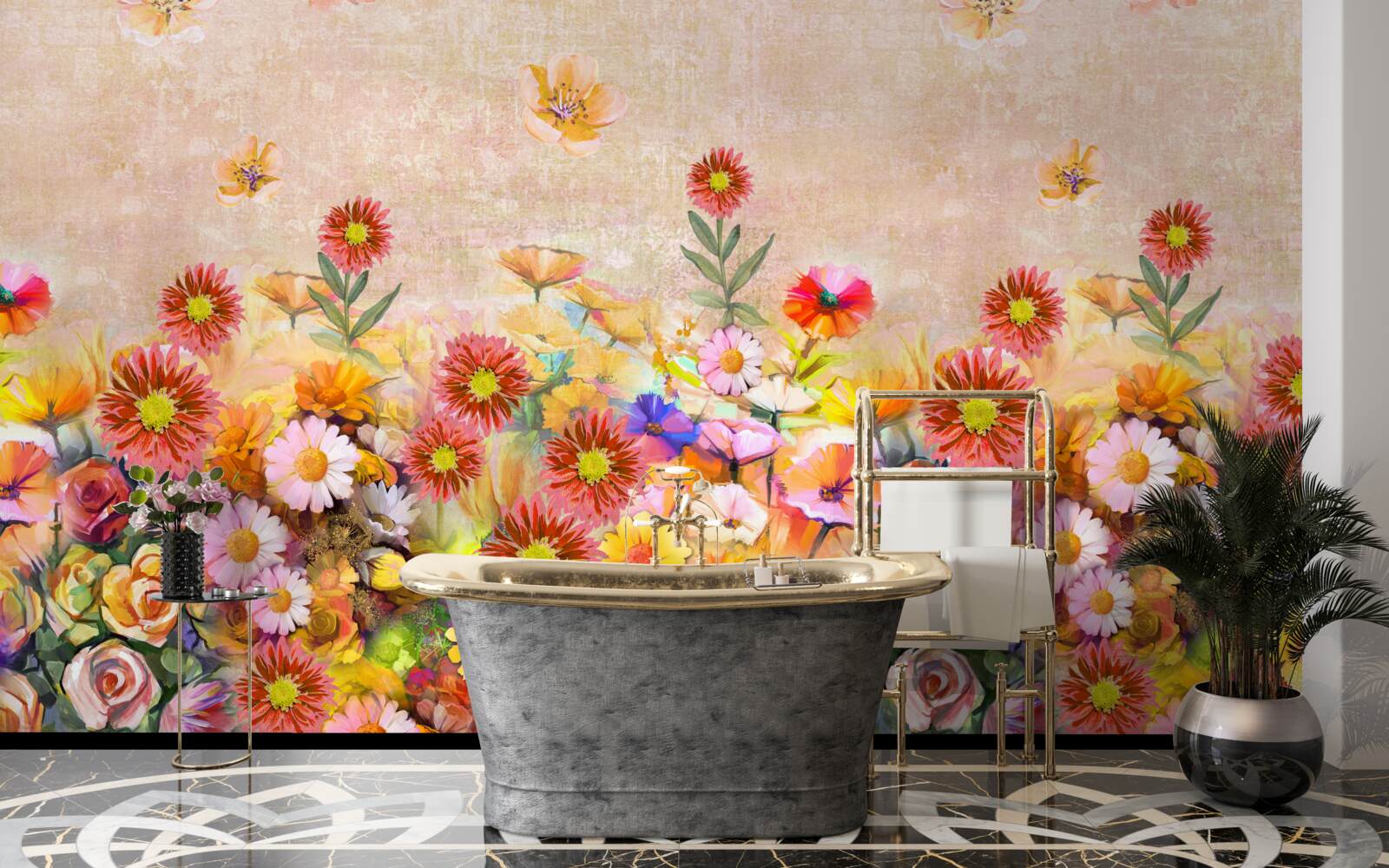 Fototapet flori colorate de diferite tipuri