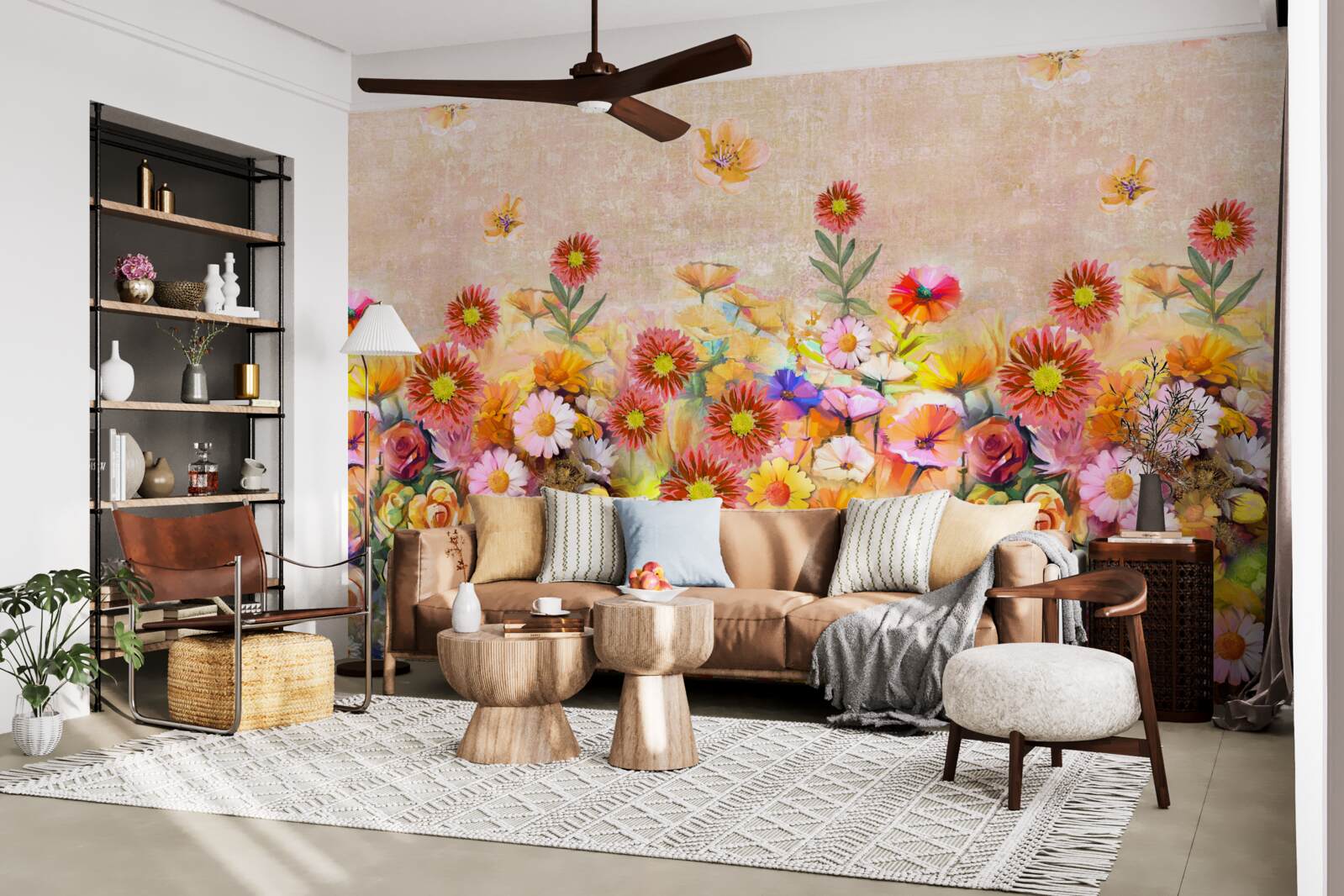 Fototapet flori colorate de diferite tipuri