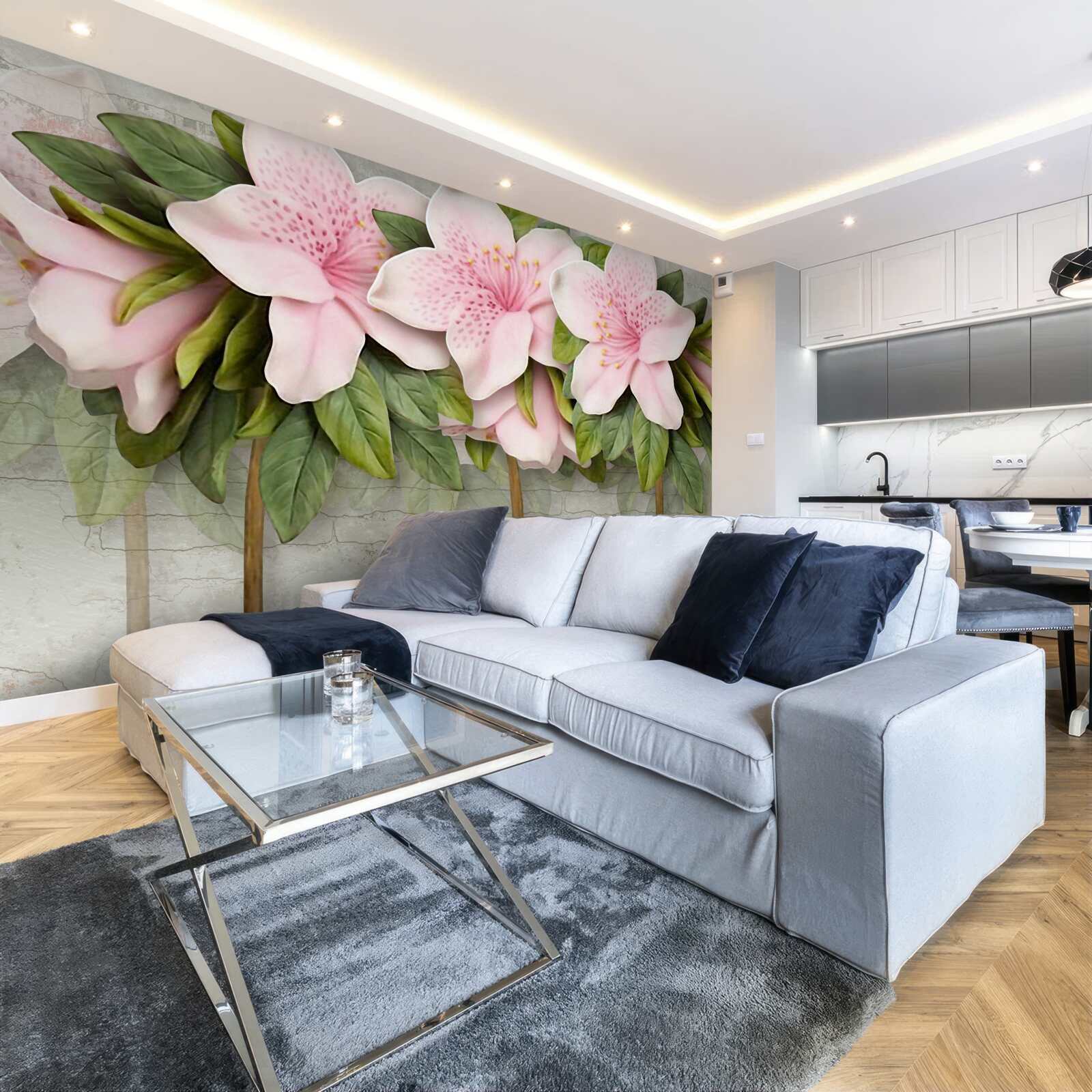 Fototapet crini roz moale