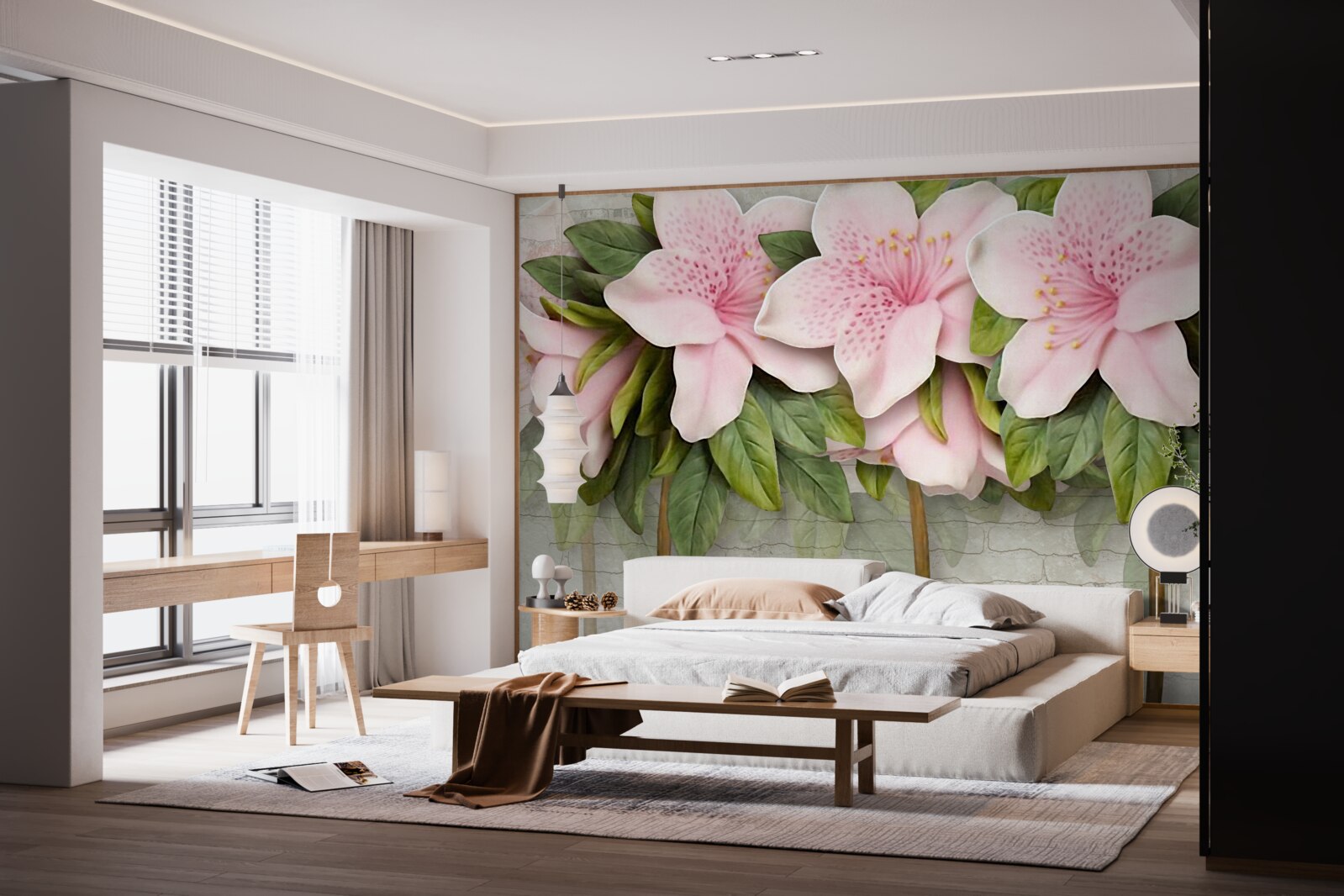 Fototapet crini roz moale