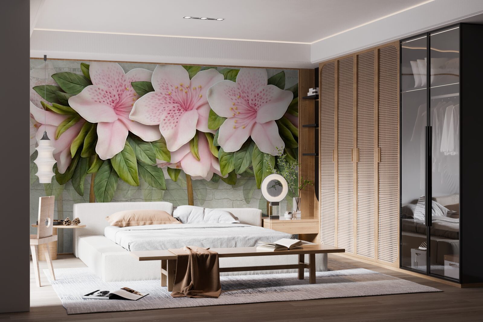 Fototapet crini roz moale