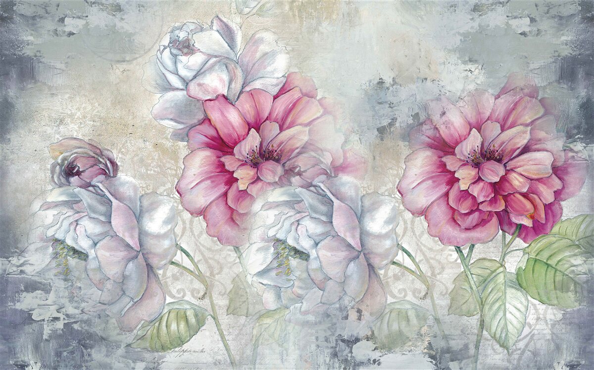 Fototapet fundal floral în stil vintage