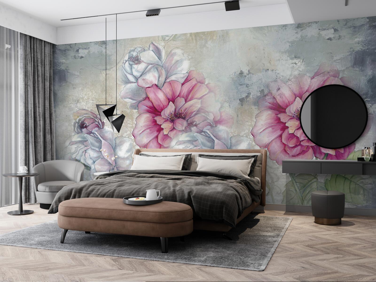 Fototapet fundal floral în stil vintage