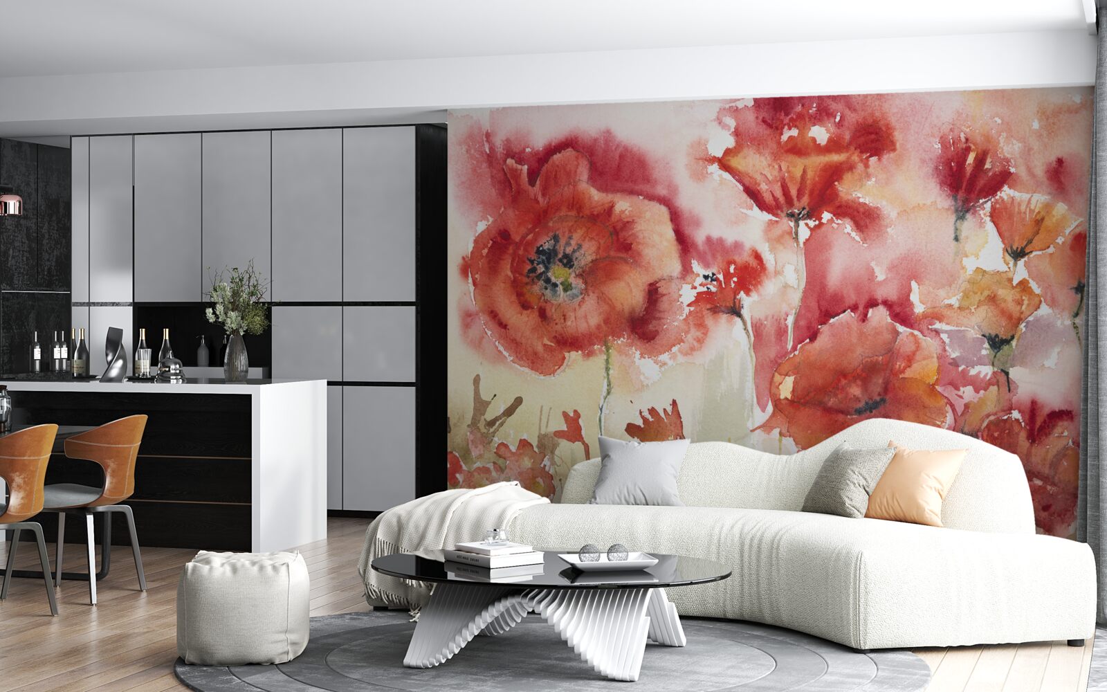 Fototapet Mari maci roșii