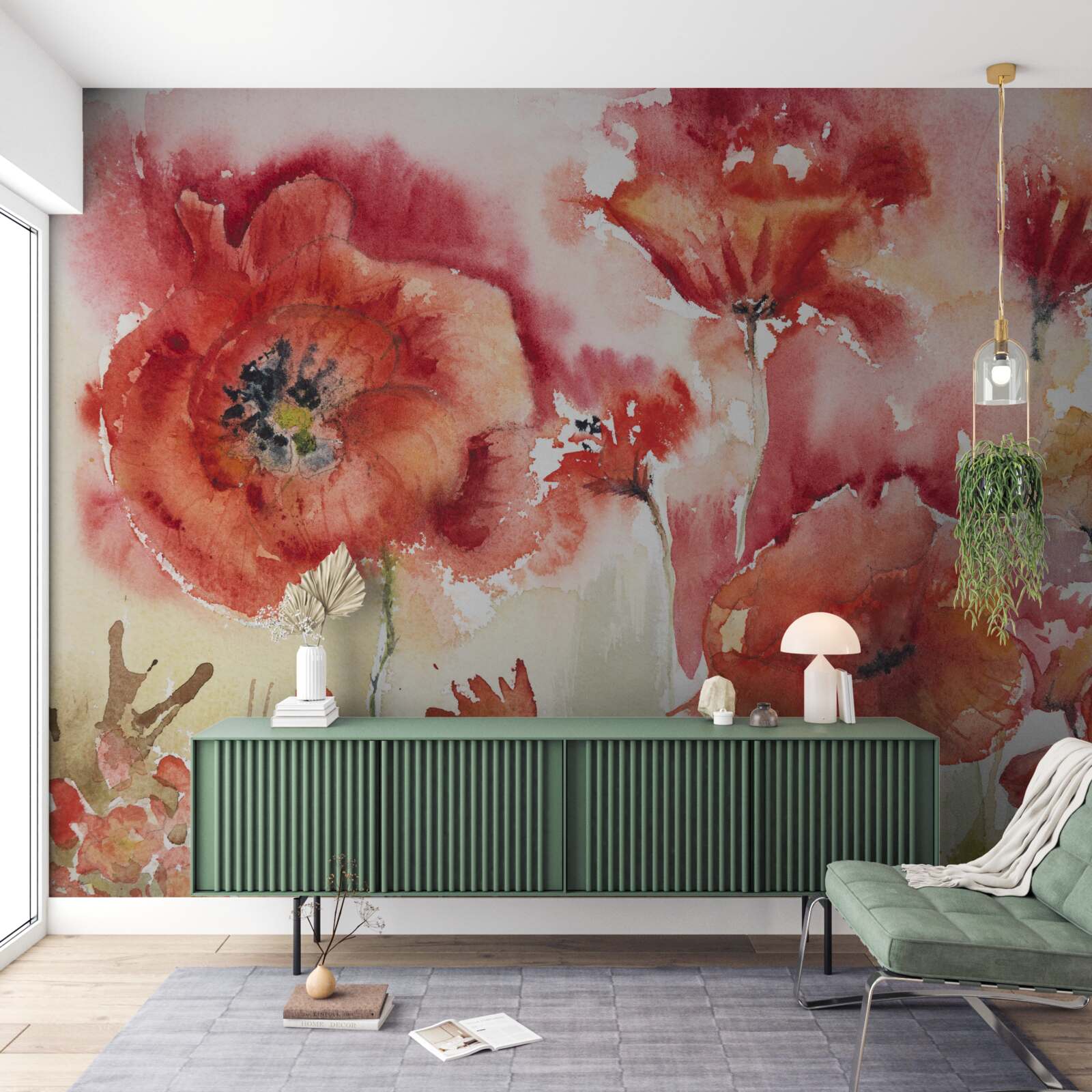 Fototapet Mari maci roșii