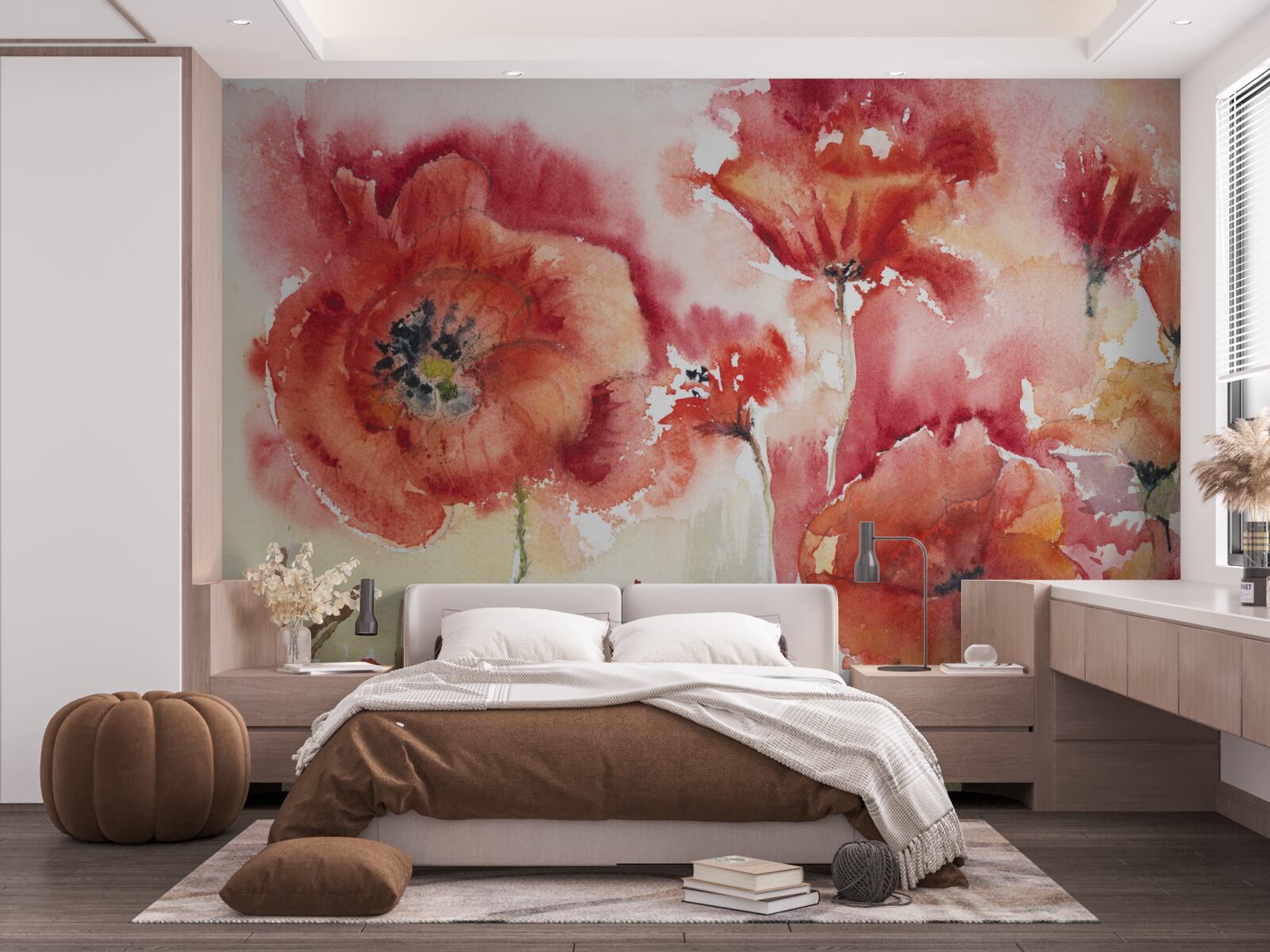 Fototapet Mari maci roșii