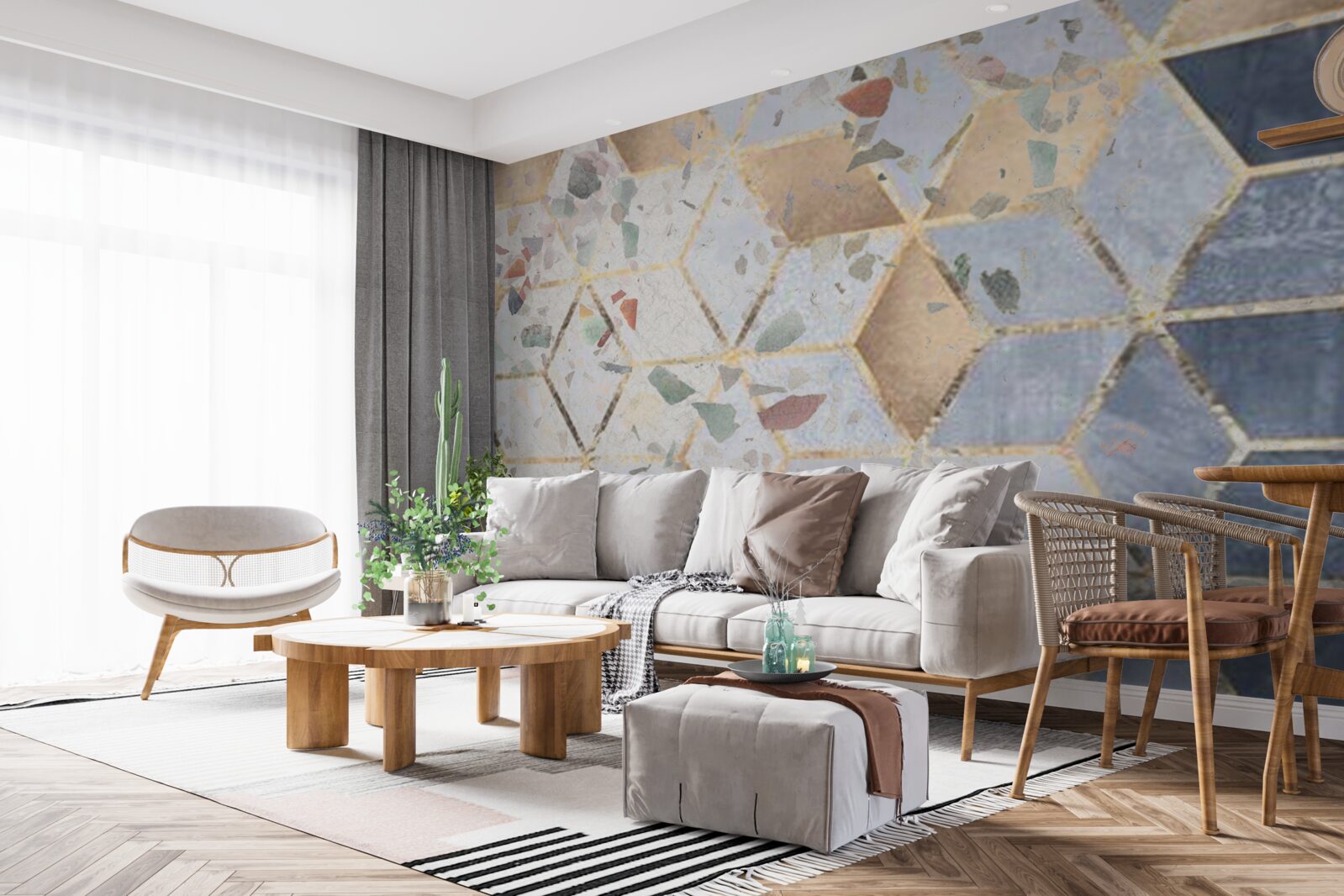 Fototapet muguri și volume în scădere