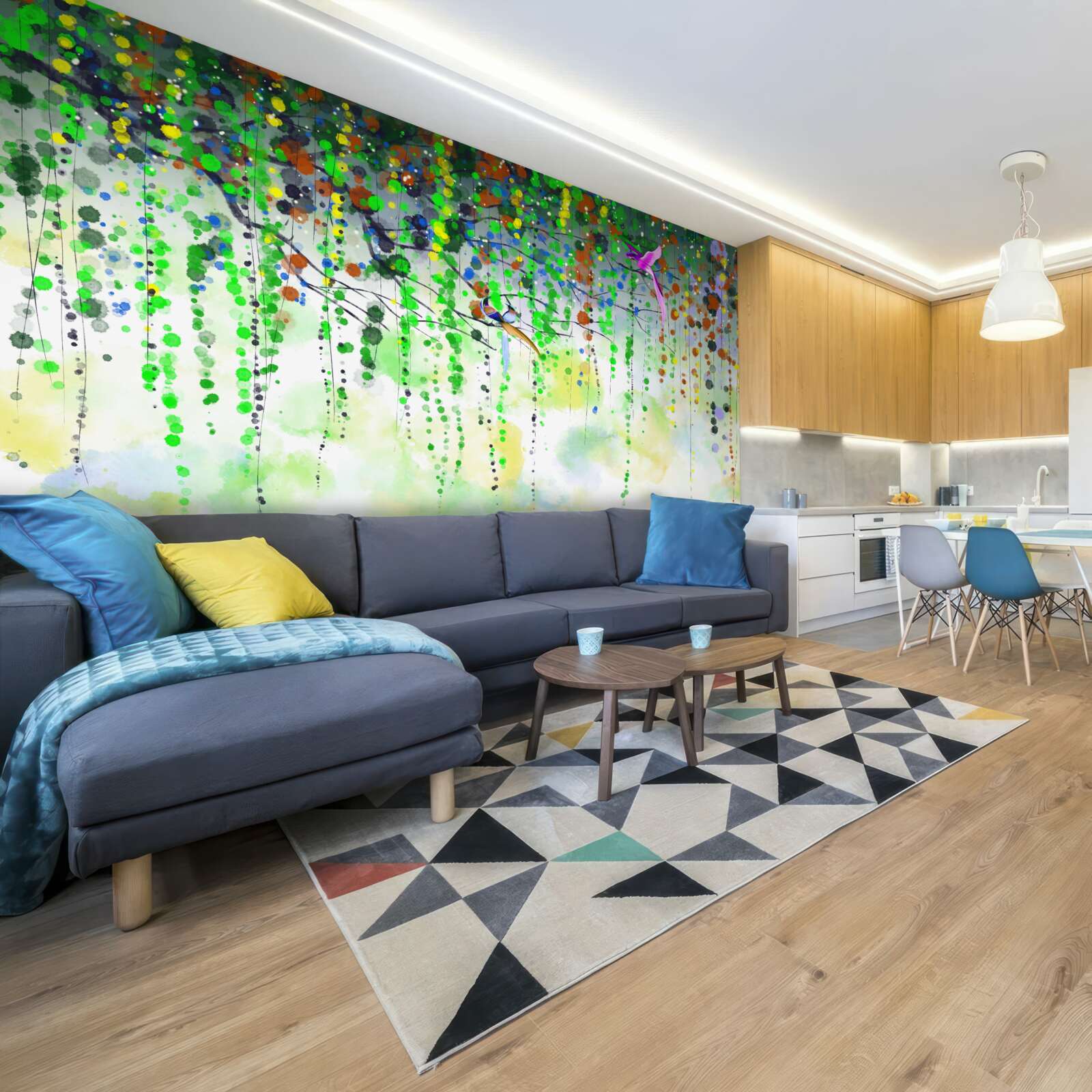 Fototapet flori bogate atârnă