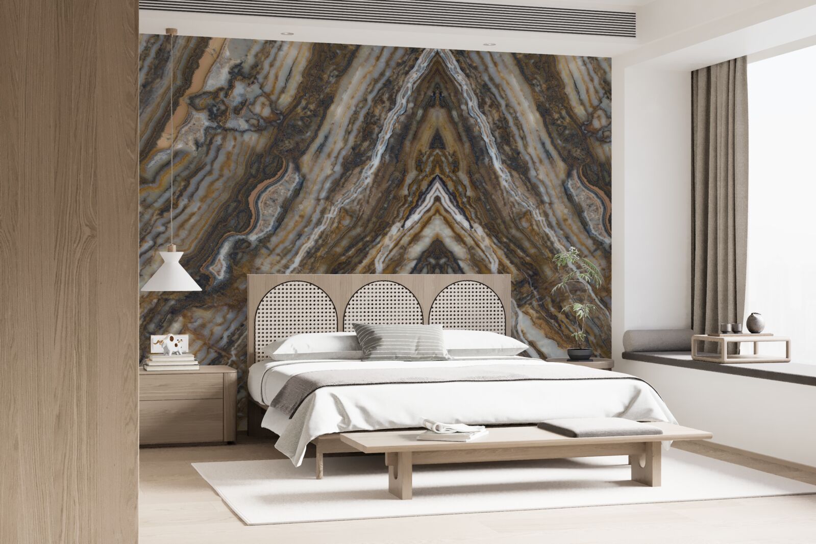 Fototapet copac vechi pe un fundal de marmură