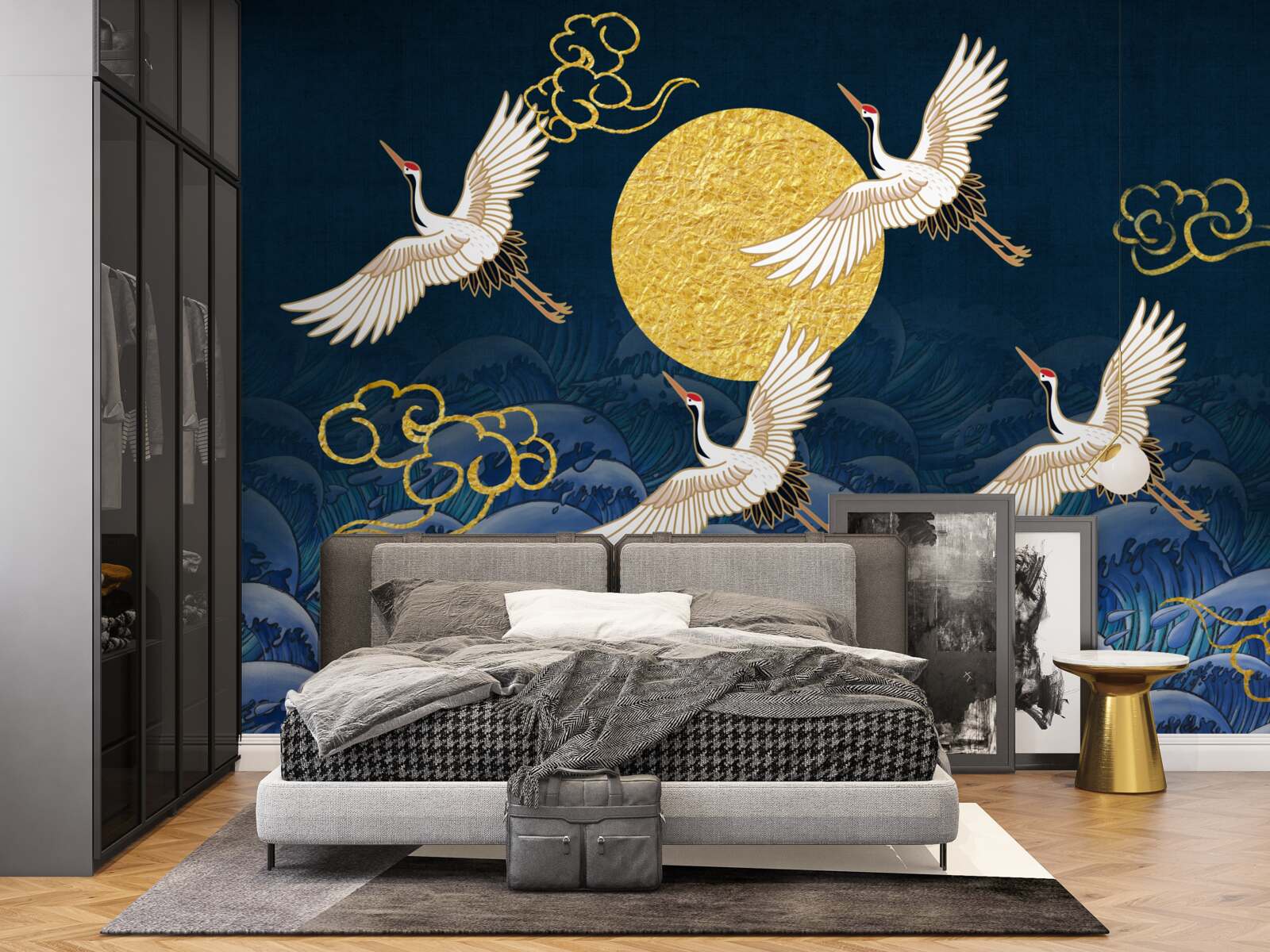 Fototapet un grup de cocori se îndreaptă spre casa lor