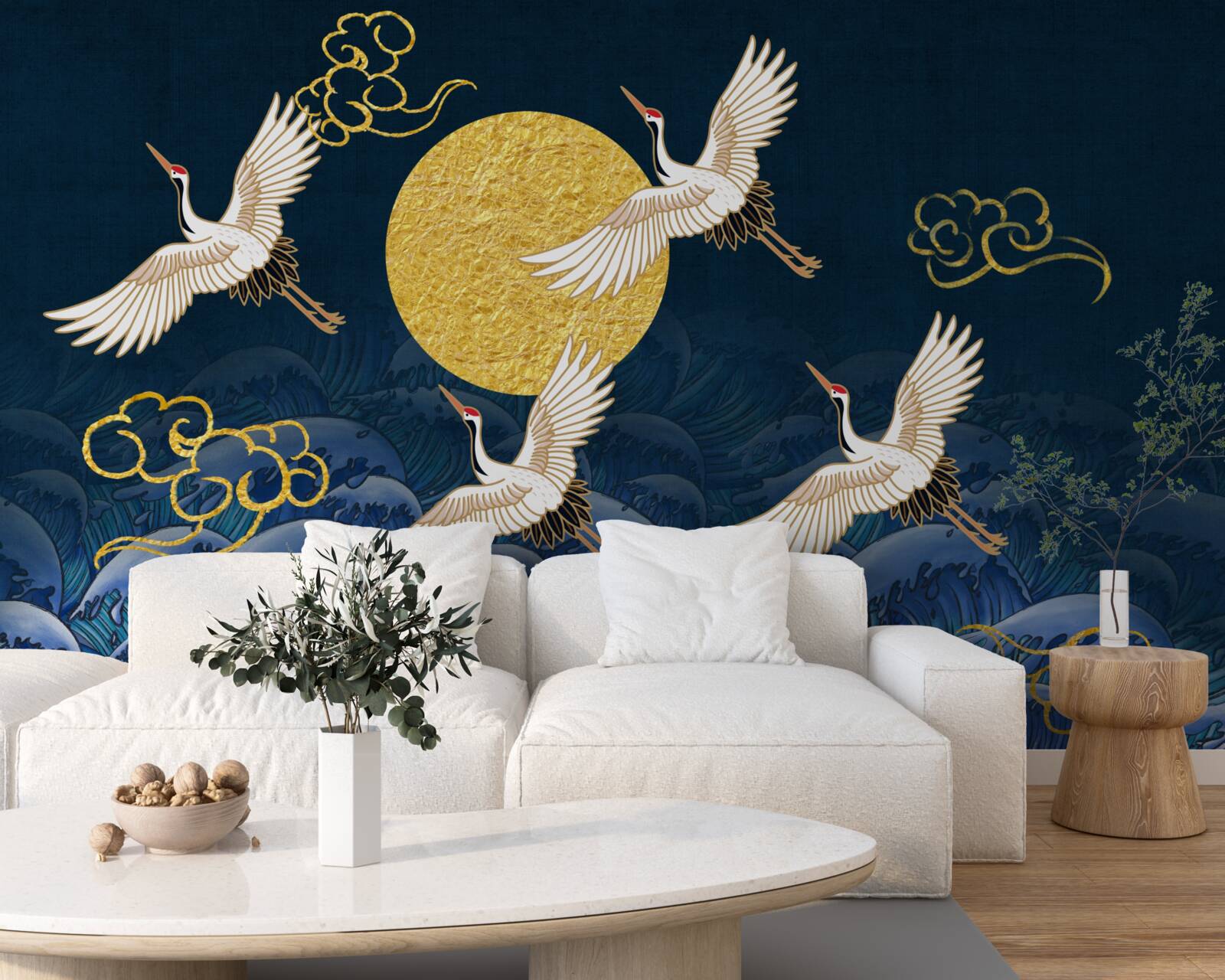 Fototapet un grup de cocori se îndreaptă spre casa lor