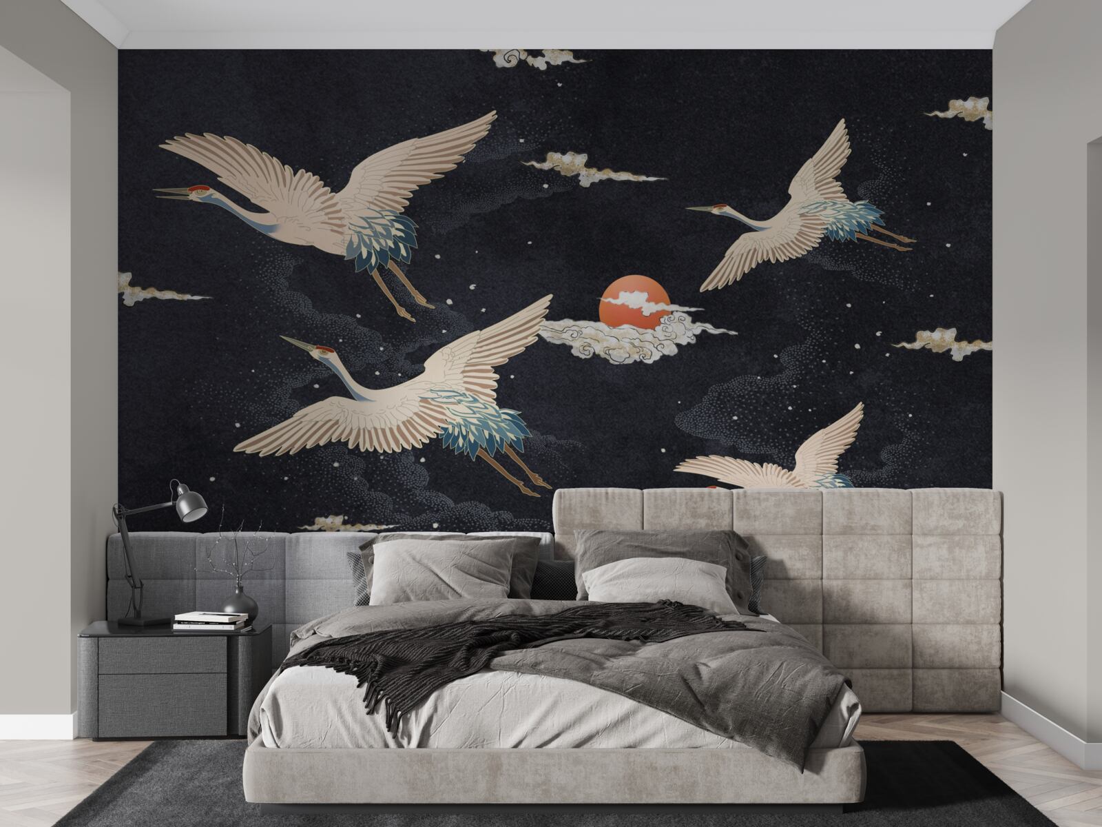 Fototapet Cocorii zboară în căutarea căldurii