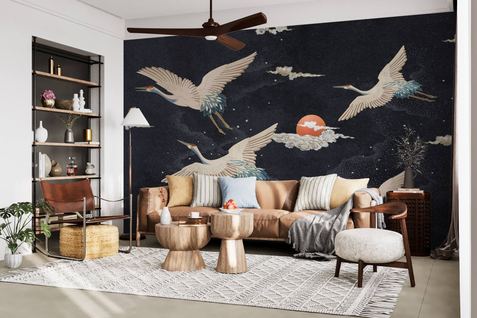 Fototapet Cocorii zboară în căutarea căldurii