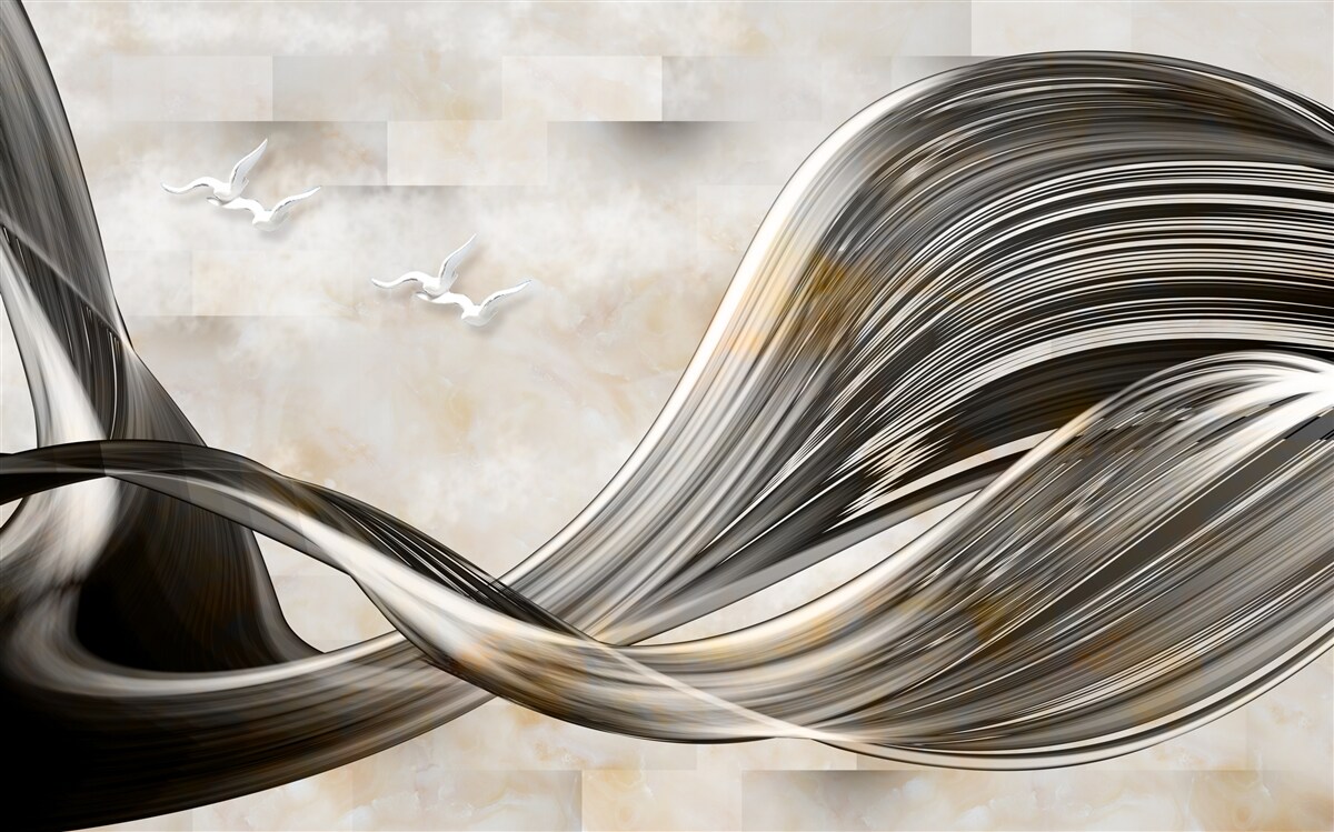 Fototapet liniile sunt netede și abstracte