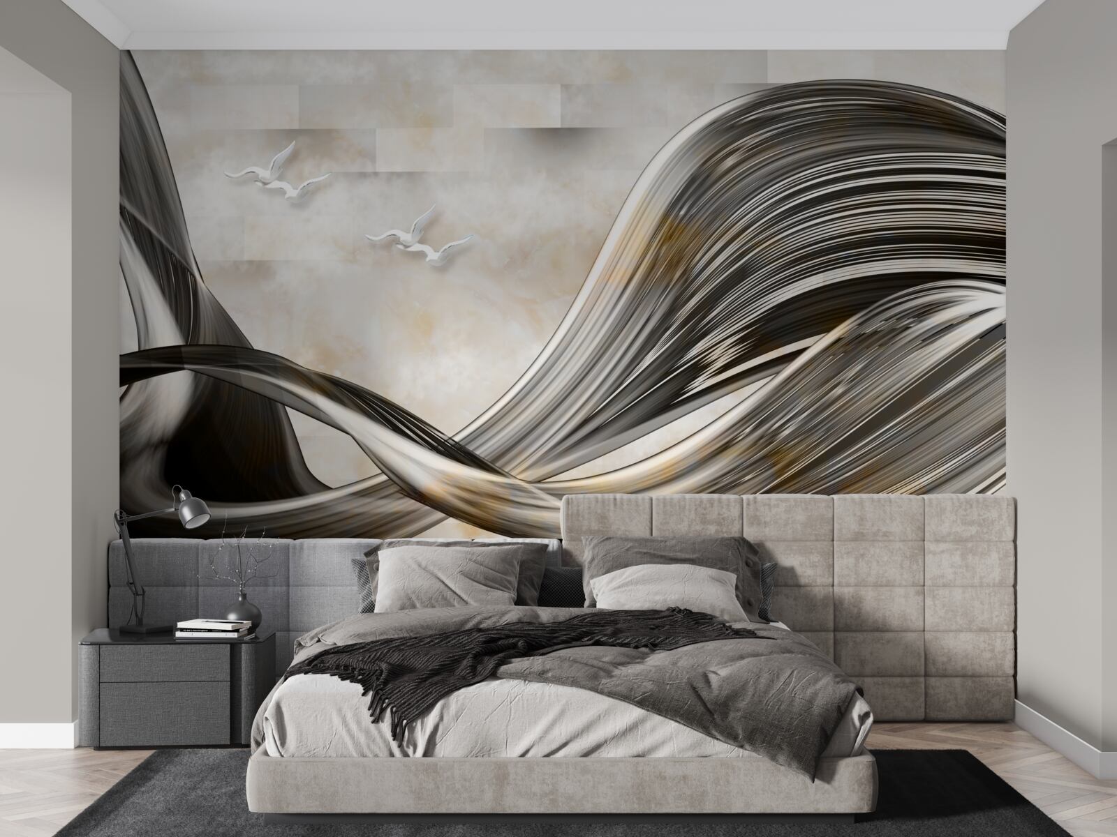 Fototapet liniile sunt netede și abstracte