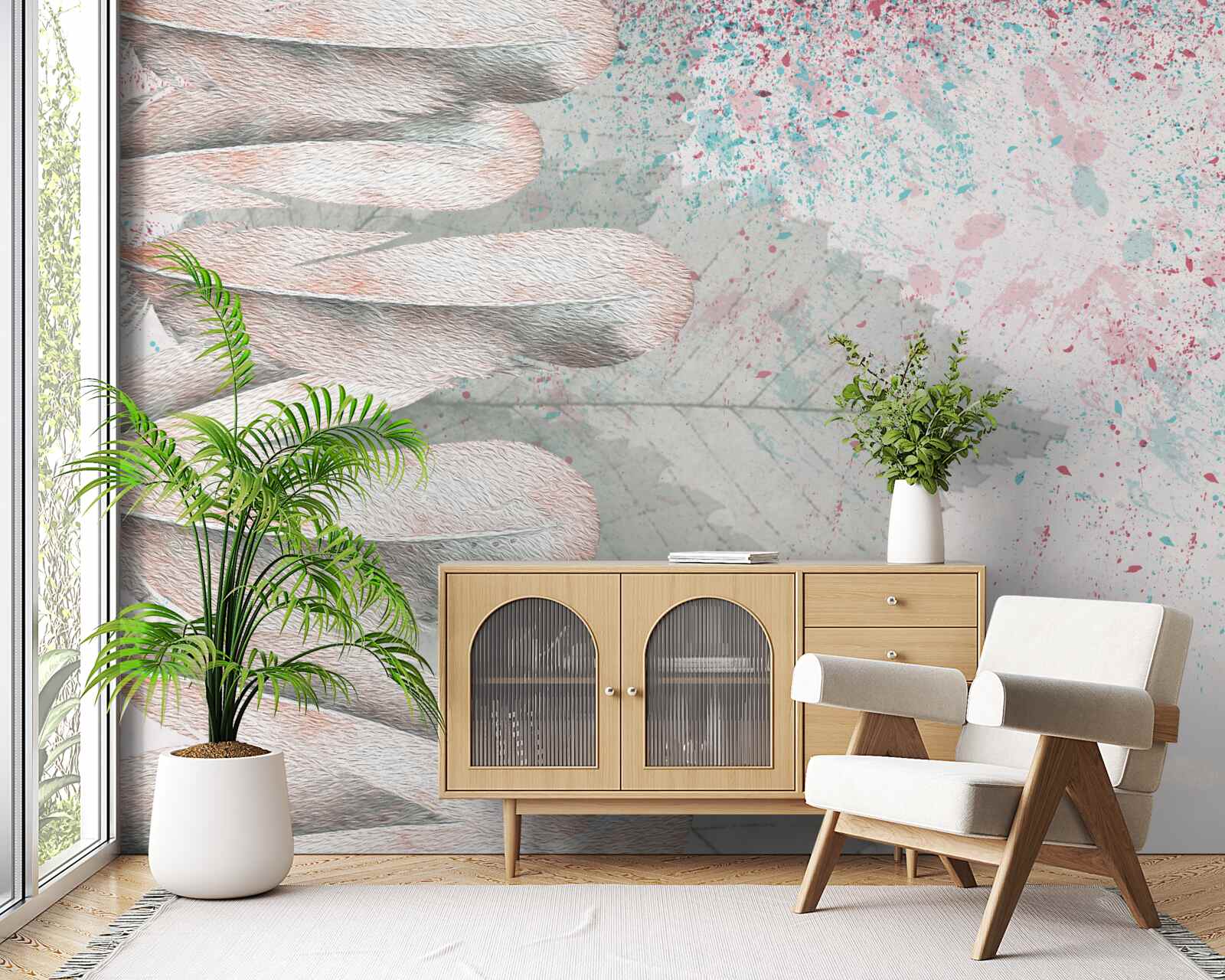 Fototapet pene și frunze de larice